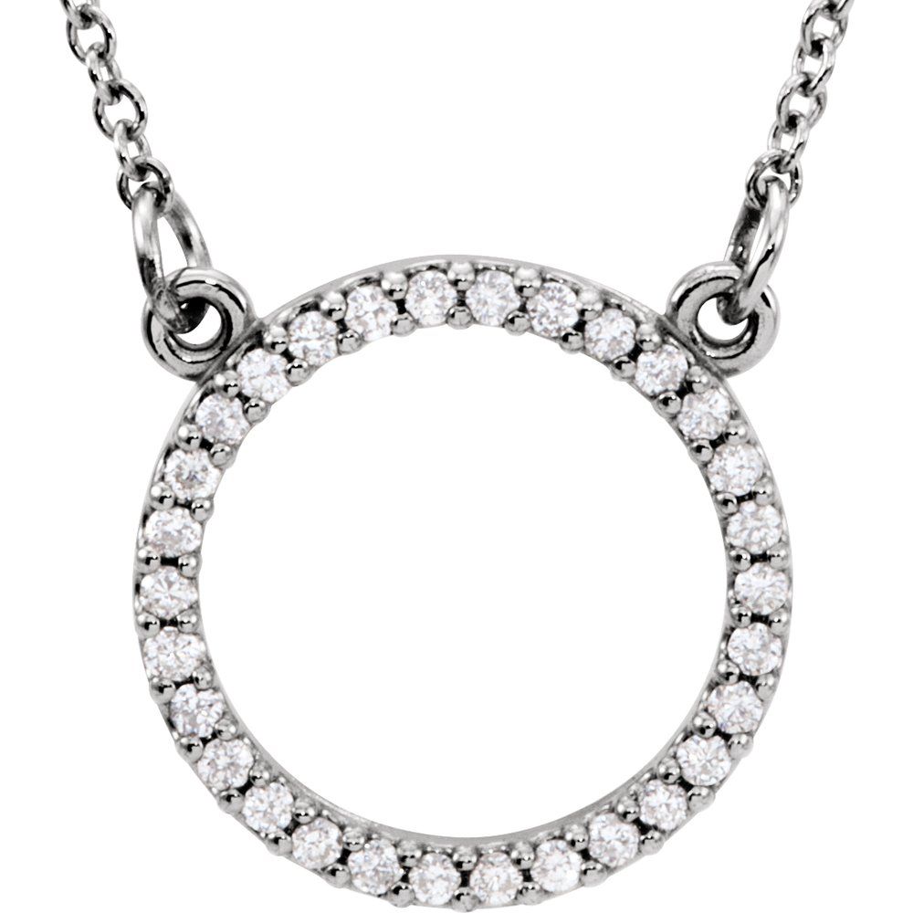 1/8 CTW Lab-Grown Diamond Circle 16" Necklace