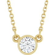 1/4 CT Natural Diamond Solitaire Necklace