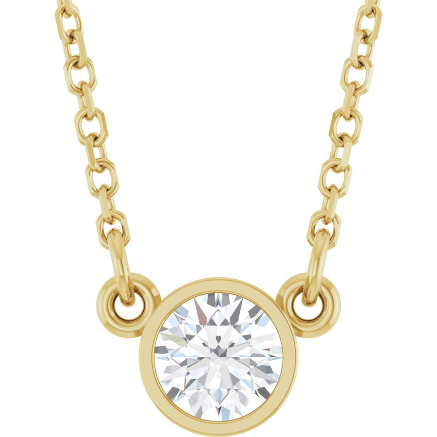 1/4 CT Natural Diamond Solitaire Necklace