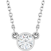 1/4 CT Natural Diamond Solitaire Necklace
