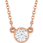 1/4 CT Natural Diamond Solitaire Necklace