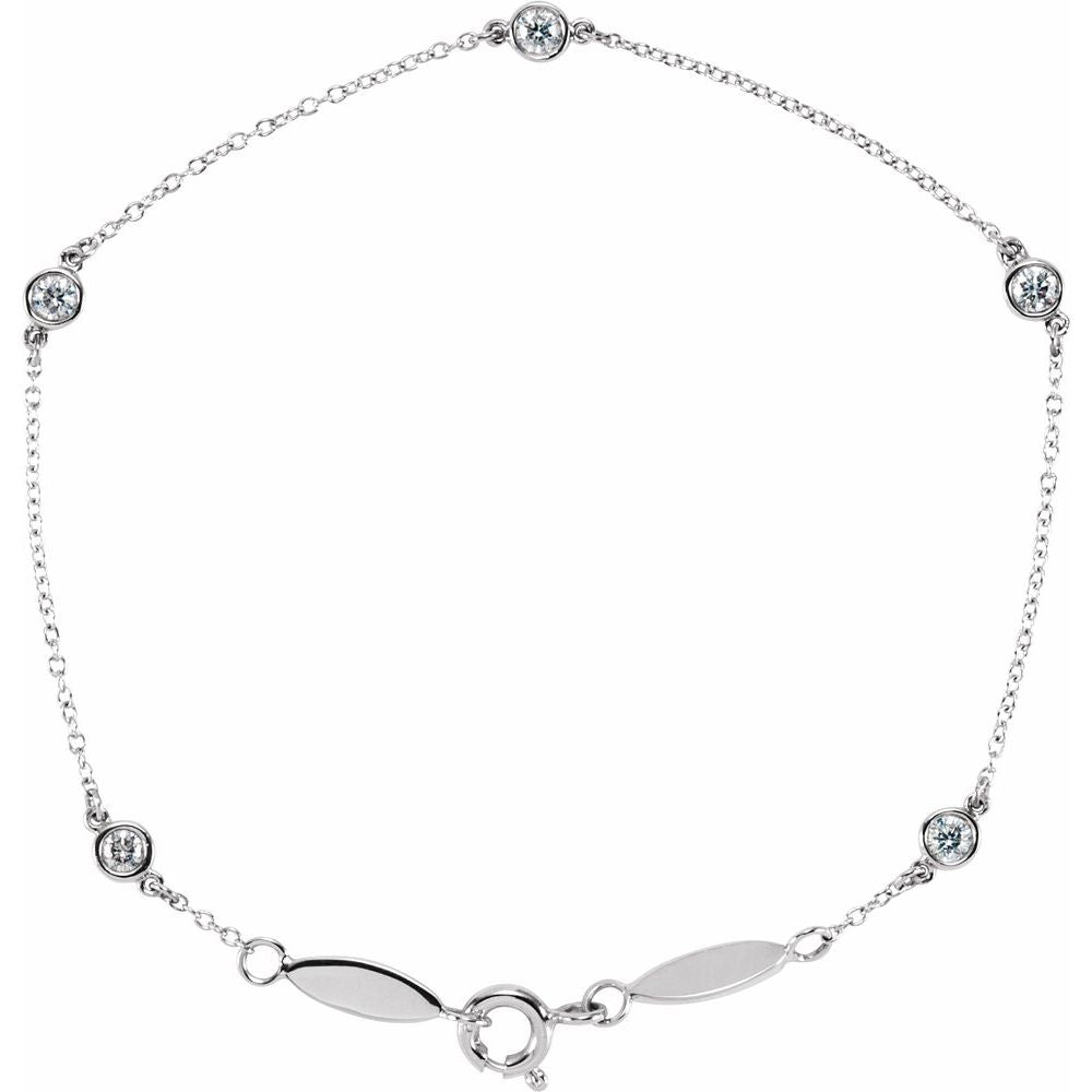 Natural Diamond Bezel-Set Station