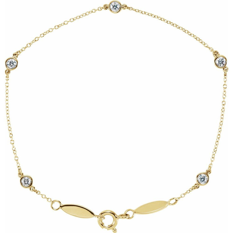 Natural Diamond Bezel-Set Station