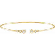 14K 1/4 CTW Natural Diamond Cuff Bracelet