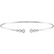14K 1/4 CTW Natural Diamond Cuff Bracelet