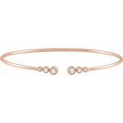 14K 1/4 CTW Natural Diamond Cuff Bracelet