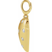 1/6 CTW Natural Diamond Puffy Heart Charm/Pendant