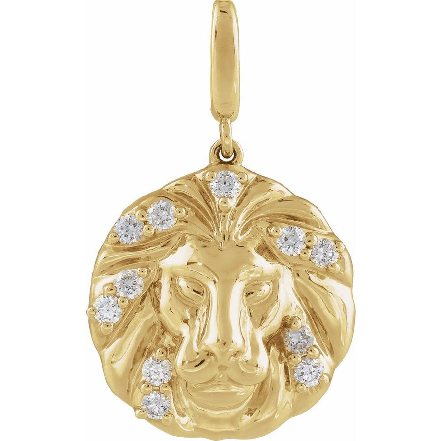 1/5 CTW Natural Diamond Lion Charm/Pendant