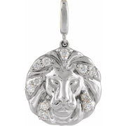 1/5 CTW Natural Diamond Lion Charm/Pendant