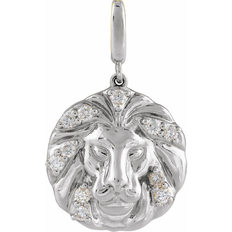 1/5 CTW Natural Diamond Lion Charm/Pendant