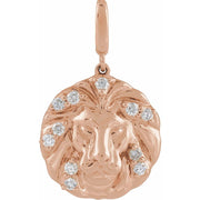 1/5 CTW Natural Diamond Lion Charm/Pendant