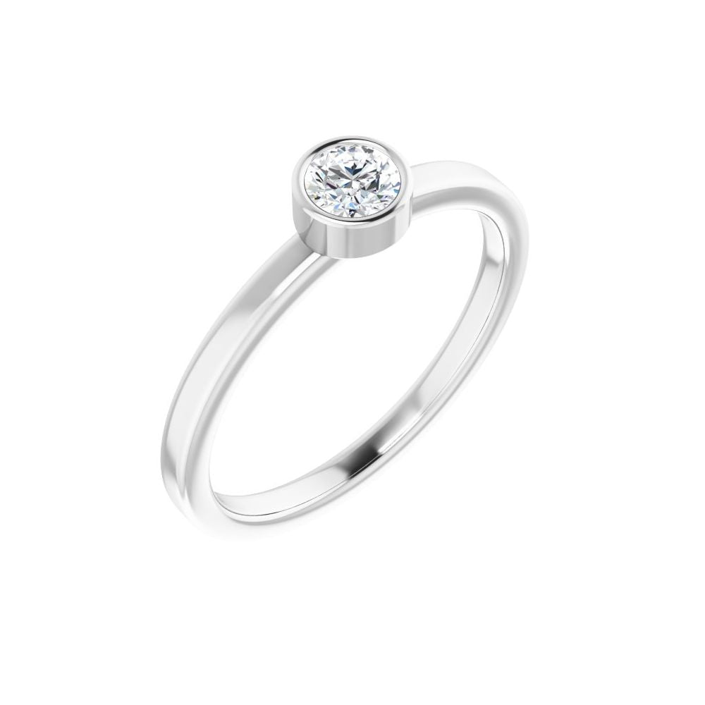 14K 1/4 CT Natural Diamond Ring