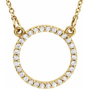 1/8 CTW Lab-Grown Diamond Circle 16" Necklace