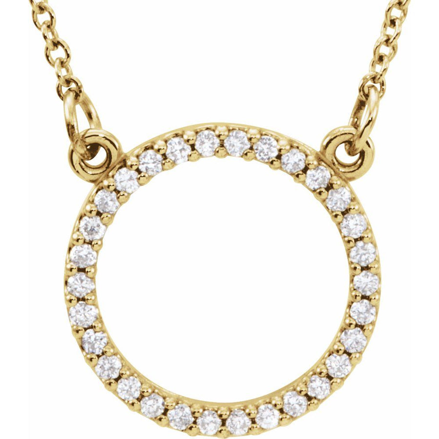 1/8 CTW Lab-Grown Diamond Circle 16" Necklace