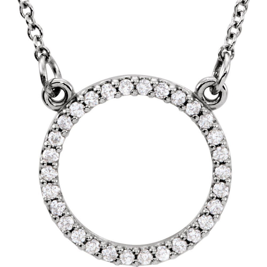 1/8 CTW Lab-Grown Diamond Circle 16" Necklace