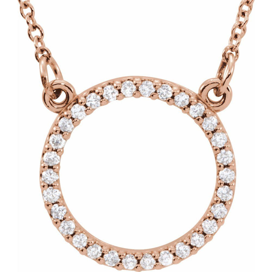 1/8 CTW Lab-Grown Diamond Circle 16" Necklace