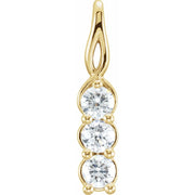 1/2 CTW Natural Diamond 3-Stone Pendant