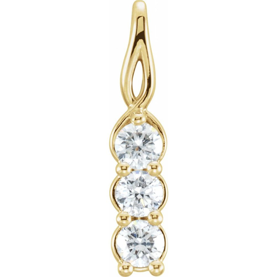 1/2 CTW Natural Diamond 3-Stone Pendant