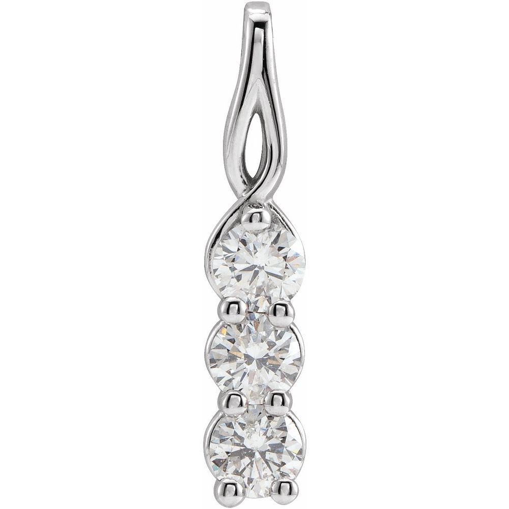 1/2 CTW Natural Diamond 3-Stone Pendant