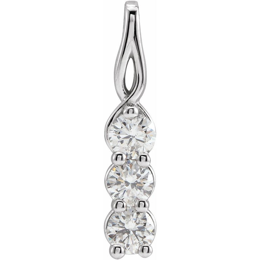 1/2 CTW Natural Diamond 3-Stone Pendant