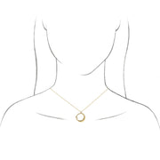 Scattered 1/4 CTW Natural Diamond Crescent Moon Necklace