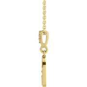 1/10 CTW Natural Diamond Crescent Moon Necklace