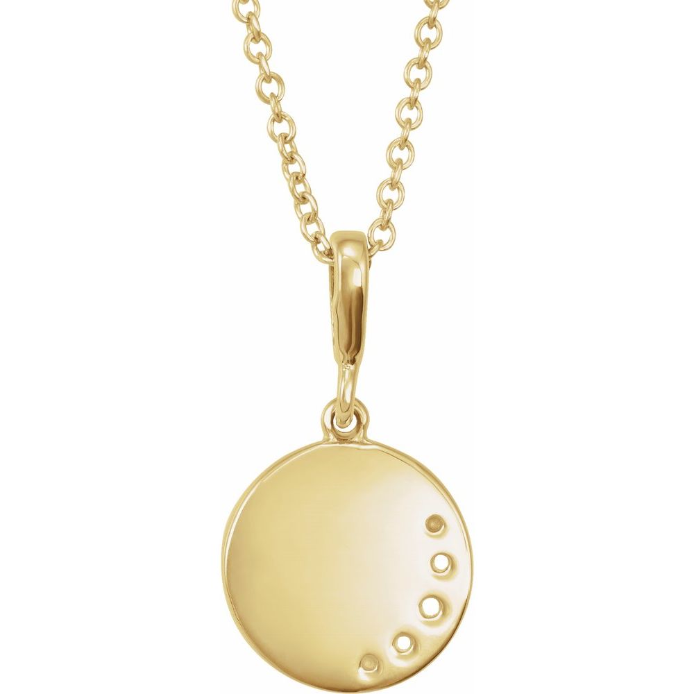 1/10 CTW Natural Diamond Crescent Moon Necklace