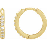 1/8 CTW Natural Diamond Hinged Hoop Earrings