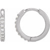 1/8 CTW Natural Diamond Hinged Hoop Earrings