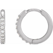 1/8 CTW Natural Diamond Hinged Hoop Earrings