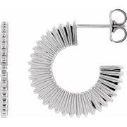 14K Starburst 19 mm Hoop Earrings
