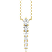 1/4 CTW Lab-Grown Diamond Graduated Bar Necklace