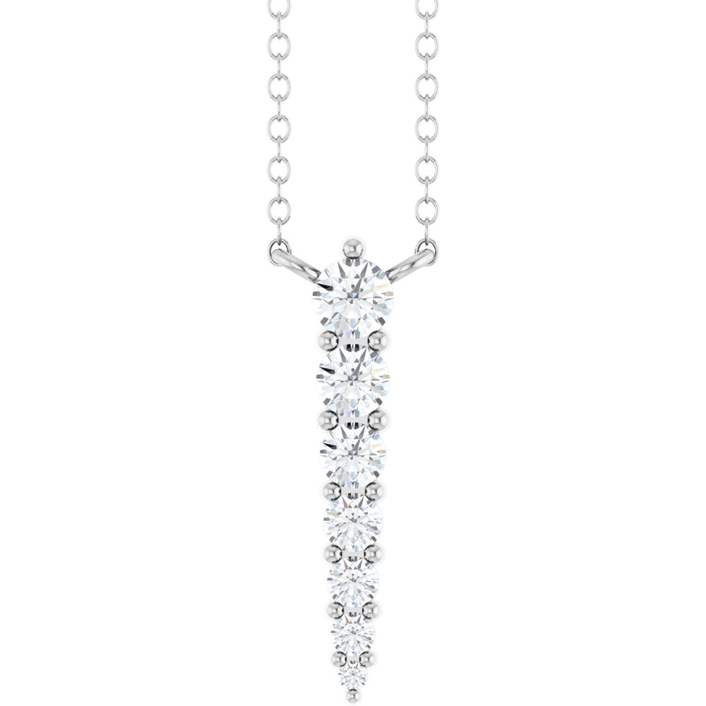 1/4 CTW Lab-Grown Diamond Graduated Bar Necklace