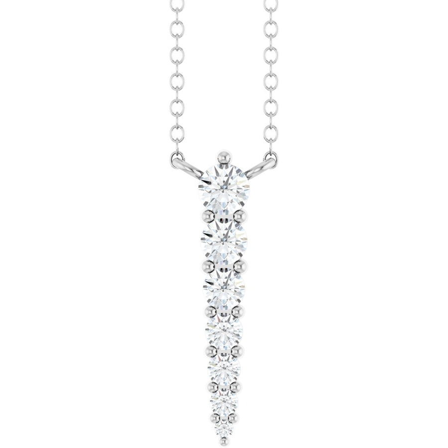 1/4 CTW Lab-Grown Diamond Graduated Bar Necklace