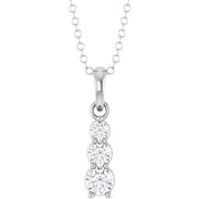 1/6 CTW Natural Diamond Vertical Bar Necklace