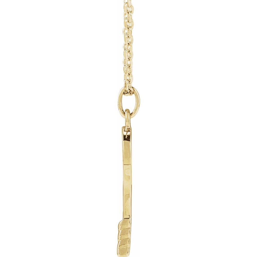14K Yellow Tennis Racket 16" Necklace