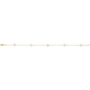Cultured White Pearl Station Bracelet